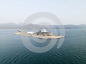 Artificial island of the Hong KongÃ¢â¬âZhuhaiÃ¢â¬âMacau Bridge HZMB photo